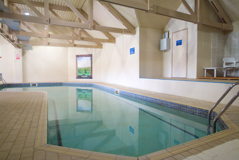 Tropical heated indoor swimming pool