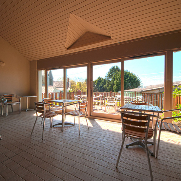 Pool and Sauna Seated Area