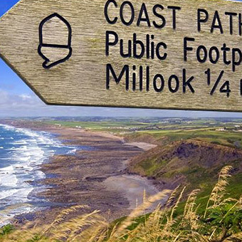 north cornwall coastal path sign