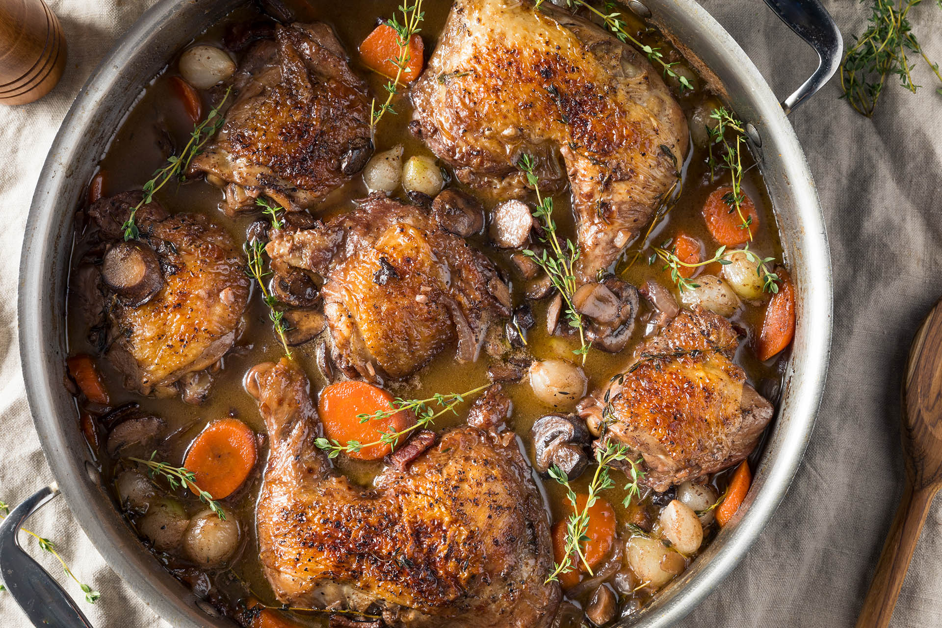 Coq au Vin at Broom Hill Manor Self catering cottages
