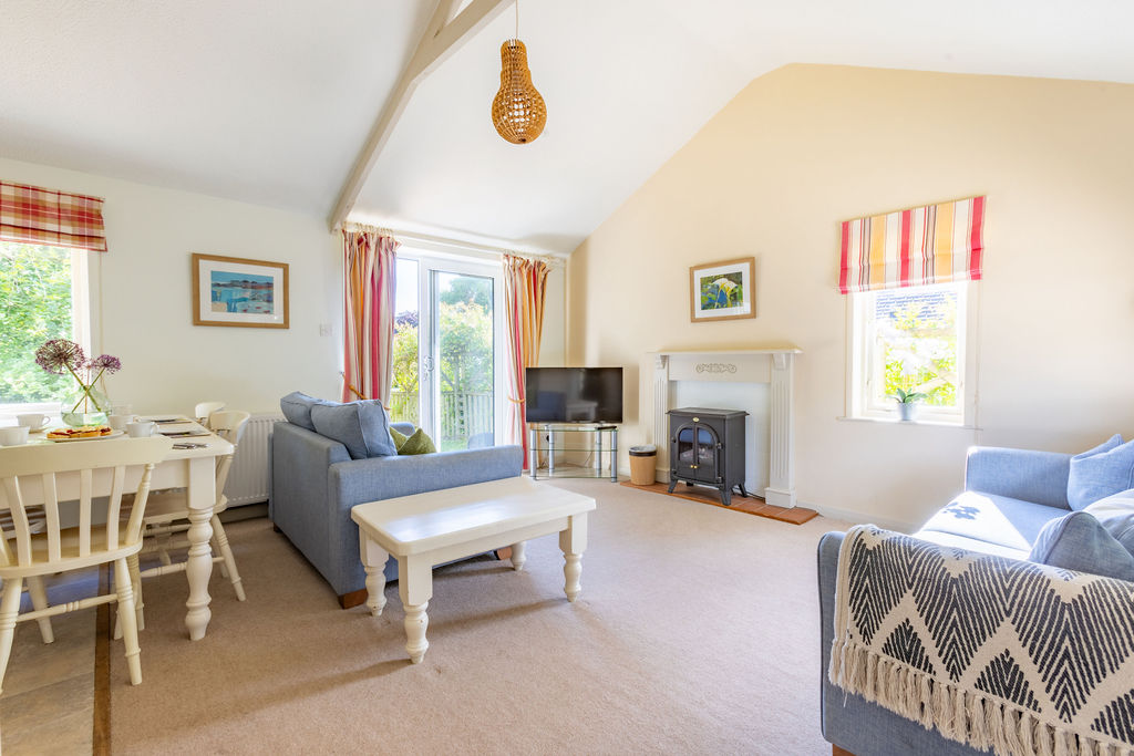 Luxury Holiday Cottage for rent in Bude Cornwall Woodlark Cottage Broomhill Manor sitting Room