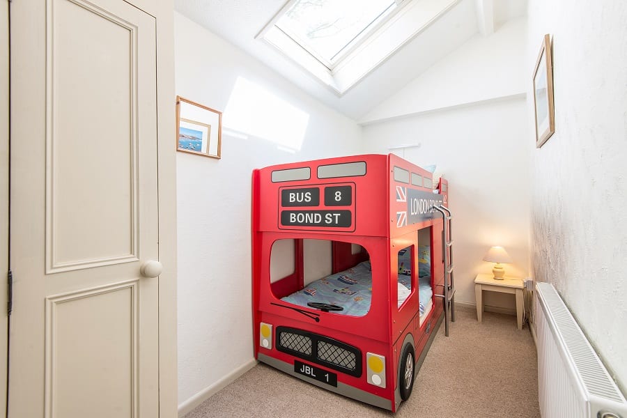 Woodpecker bedroom with bus bunk bed