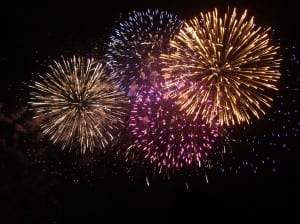 Fireworks near Broomhill Manor